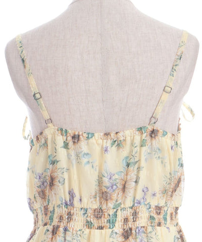 Sunflower Pattern Camisole Dress
