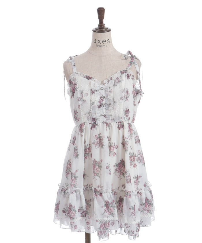 Floral Pattern Camisole Tunic