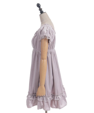 Trois Ribbon Velour Dress