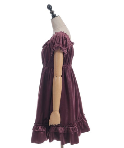 Trois Ribbon Velour Dress