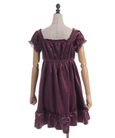 Trois Ribbon Velour Dress