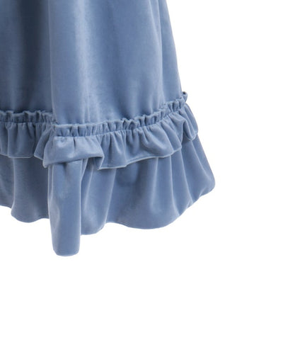 Trois Ribbon Velour Dress