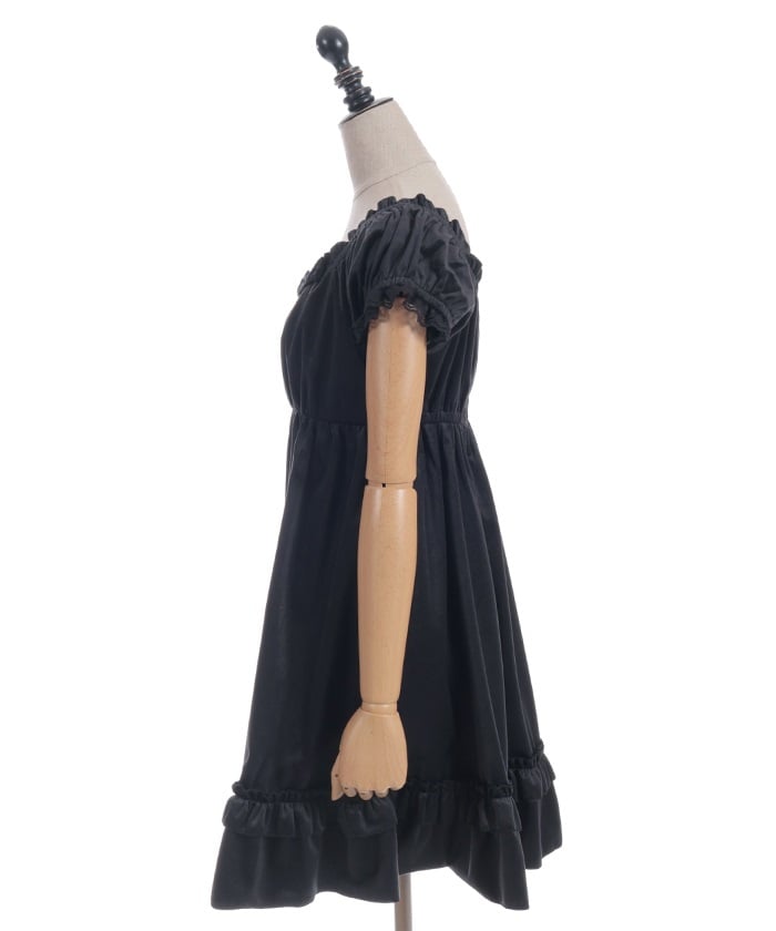 Trois Ribbon Velour Dress