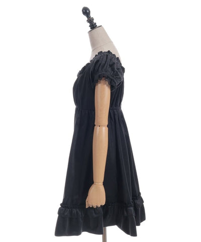 Trois Ribbon Velour Dress