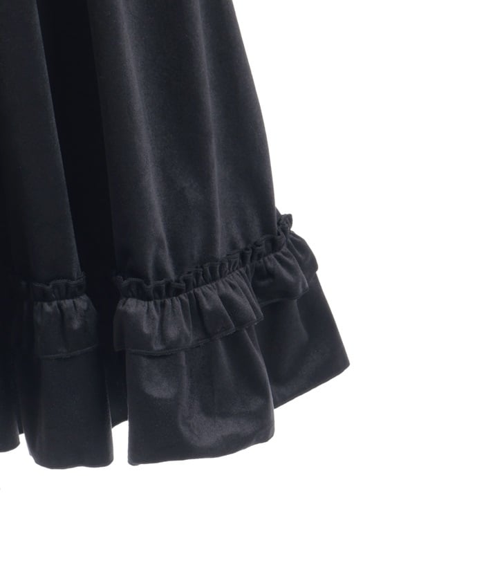 Trois Ribbon Velour Dress