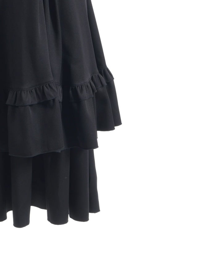 Back Ribbon Frill Jumper Skirt