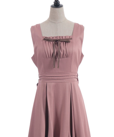 Back Ribbon Frill Jumper Skirt