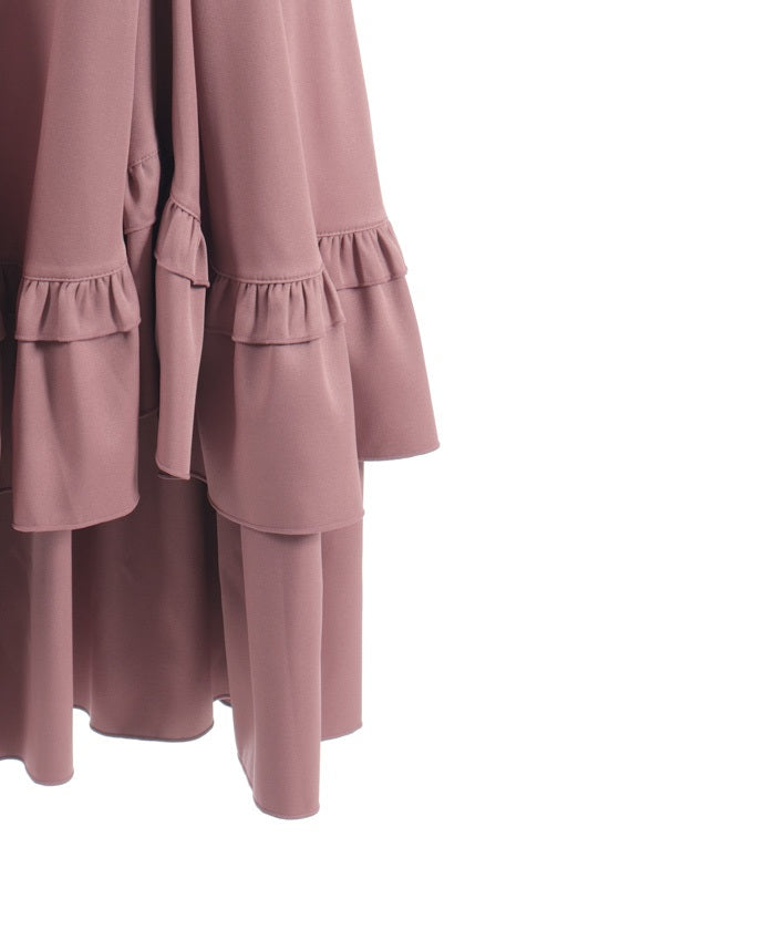 Back Ribbon Frill Jumper Skirt