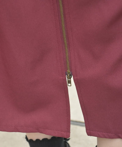 Belt Design Irregular Hem Jumper Skirt
