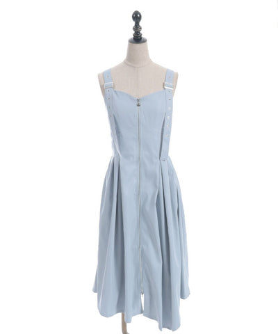 Belt Design Irregular Hem Jumper Skirt
