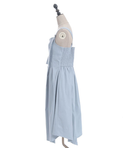 Belt Design Irregular Hem Jumper Skirt