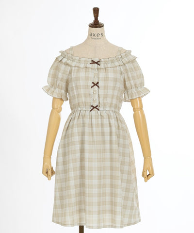 Continuous Ribbon 2-Way Plaid Dress