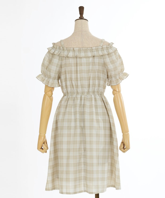 Continuous Ribbon 2-Way Plaid Dress