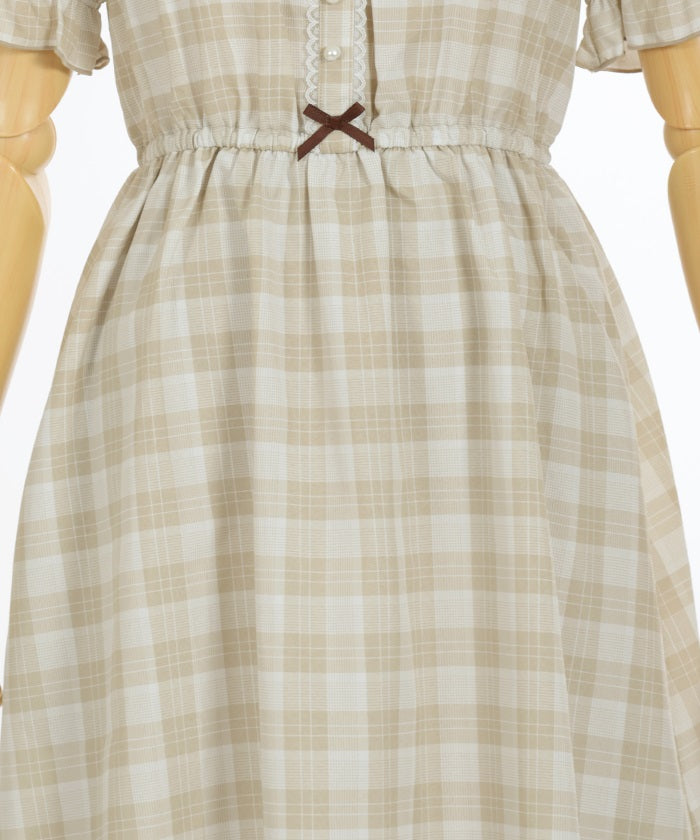 Continuous Ribbon 2-Way Plaid Dress