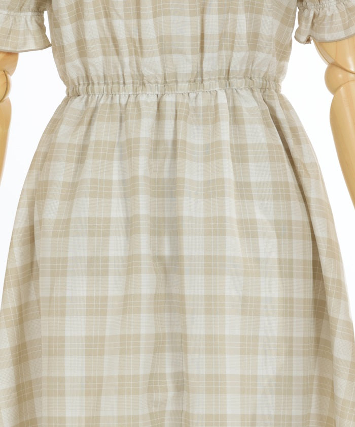 Continuous Ribbon 2-Way Plaid Dress