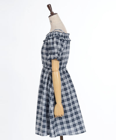 Continuous Ribbon 2-Way Plaid Dress