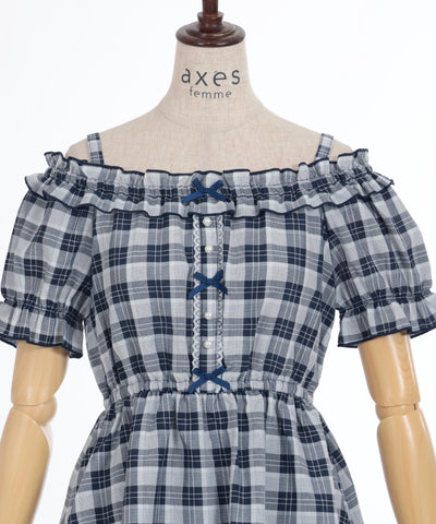 Continuous Ribbon 2-Way Plaid Dress