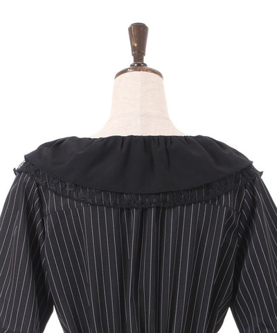 Dress with Jabot Brooch