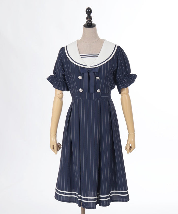 Striped Sailor Dress – axes femme from JAPAN