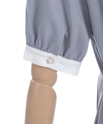 Logo Embroidery Pleated Dress