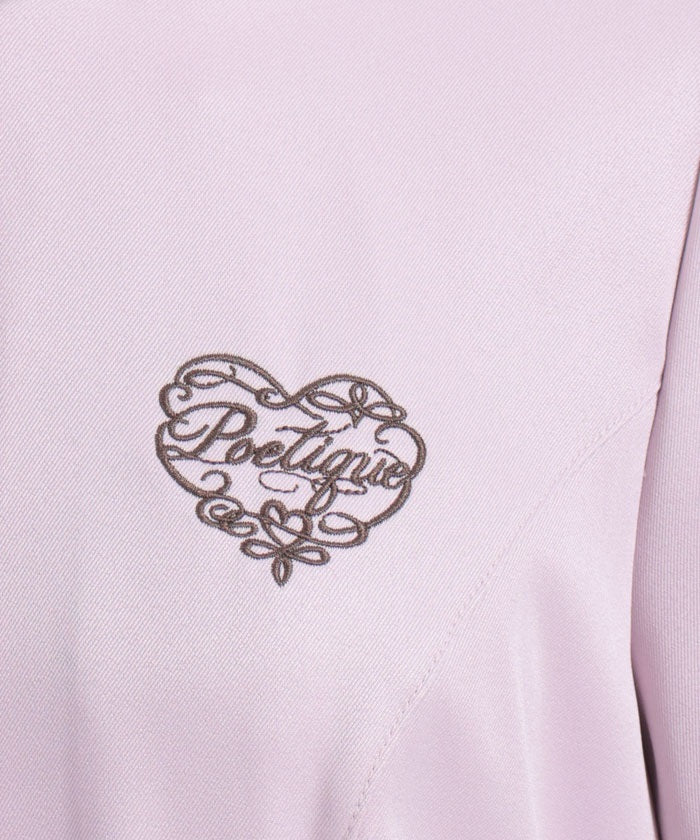 Logo Embroidery Pleated Dress