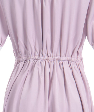 Logo Embroidery Pleated Dress