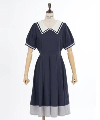 Tie & Sailor Collar Dress