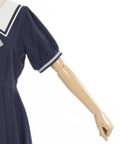 Tie & Sailor Collar Dress