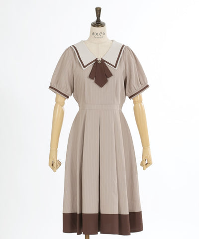 Tie & Sailor Collar Dress