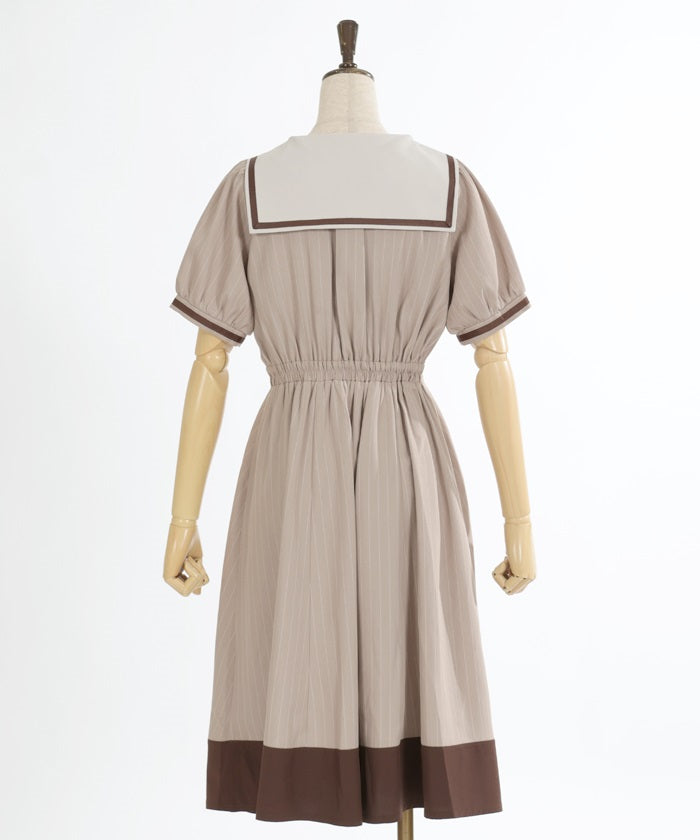Tie & Sailor Collar Dress – axes femme from JAPAN