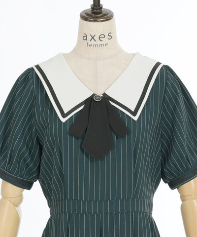 Tie & Sailor Collar Dress