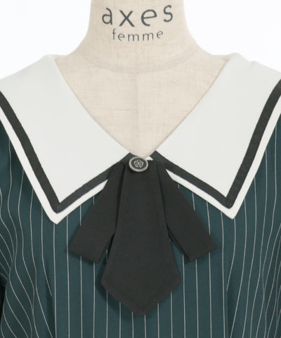 Tie & Sailor Collar Dress