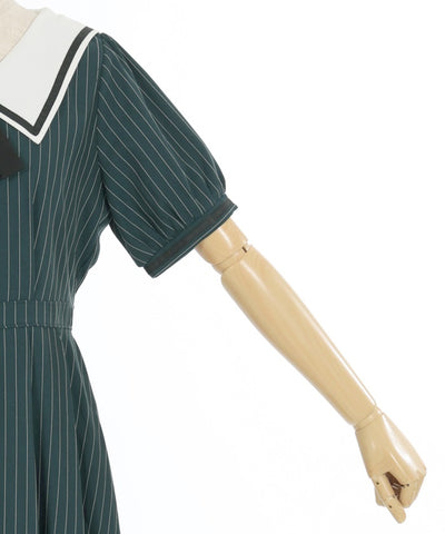 Tie & Sailor Collar Dress