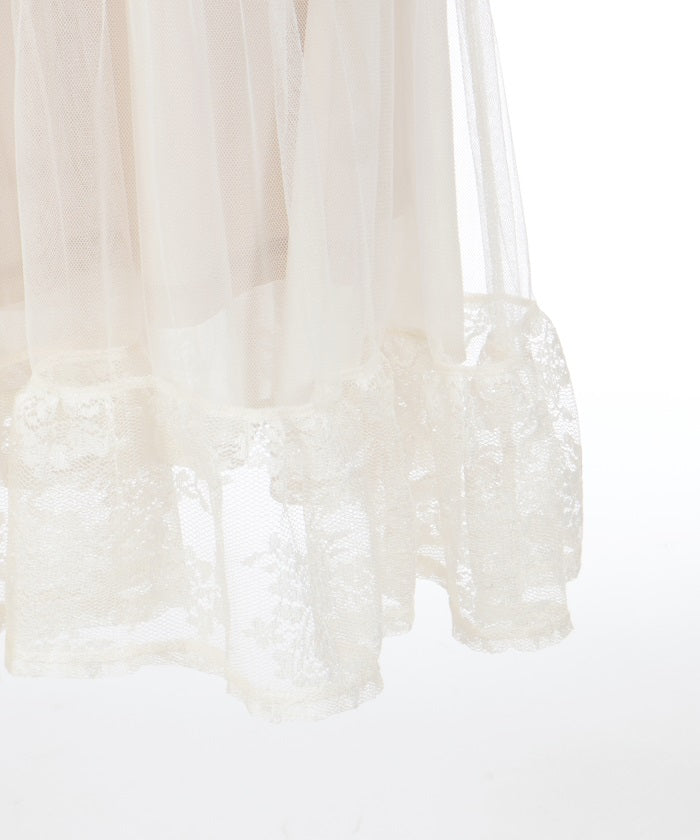 Cape Style Tulle Dress