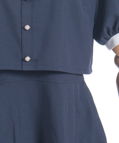 Bicolor Docking Mini Dress