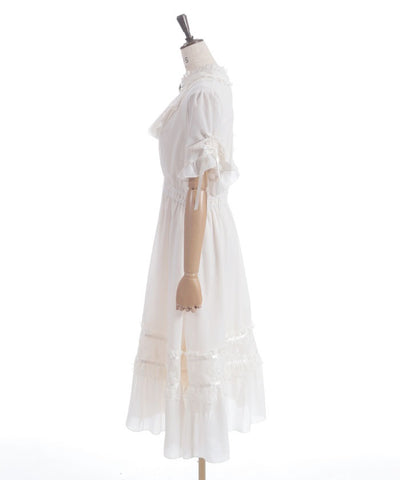 Flare Sleeve Dress with Cameo