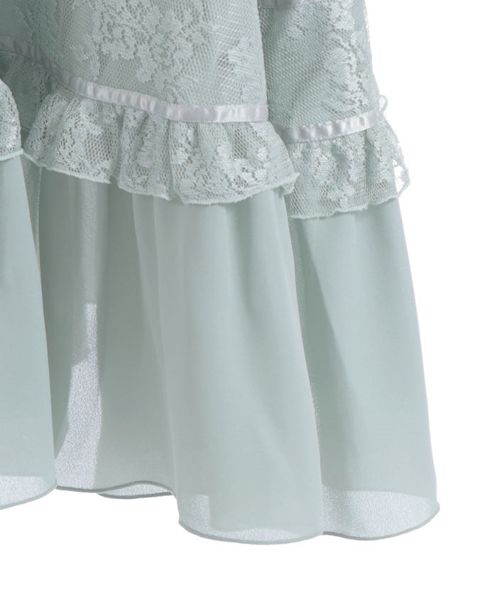 Flare Sleeve Dress with Cameo