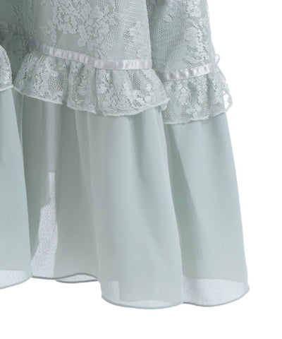 Flare Sleeve Dress with Cameo