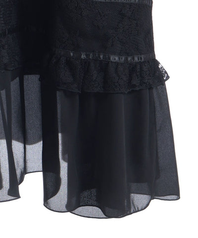 Flare Sleeve Dress with Cameo