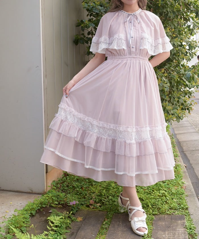 Frill Merrowed Cape Dress – axes femme from JAPAN
