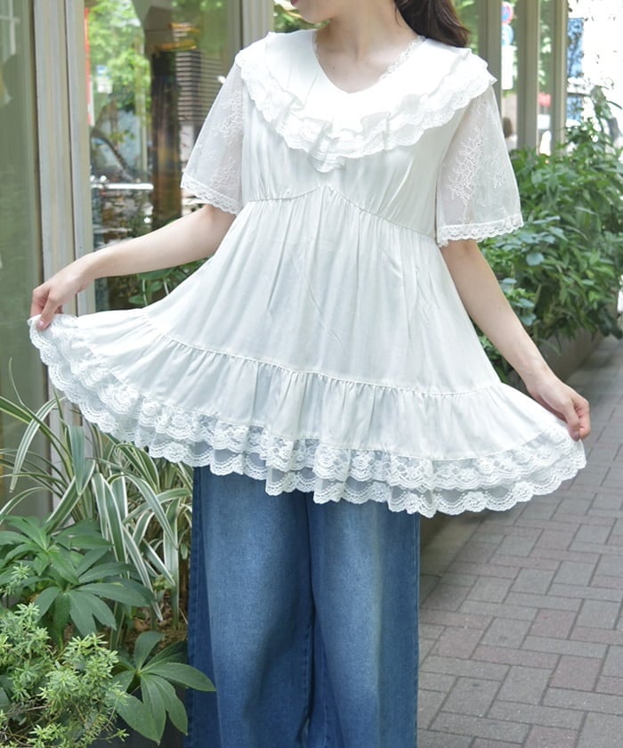 Volume Frill Tunic