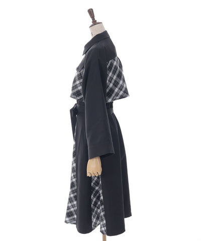 Brushed Plaid Bicolor Dress