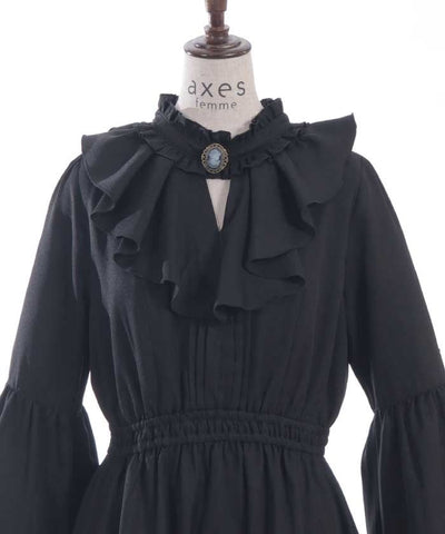 Princess Sleeves Style Ruffle Frill Dress