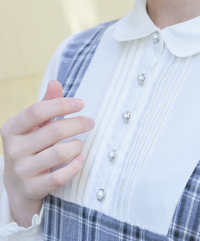 Plaid Ribbon Docking Dress