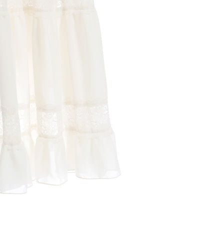 Embroidery Tulle Cape Dress (Pre-order)