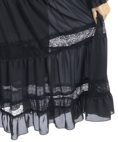 Embroidery Tulle Cape Dress (Pre-order)