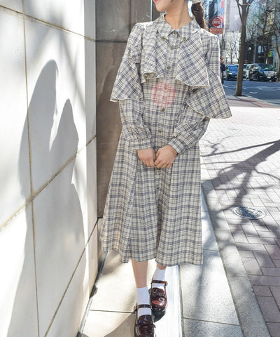 Cape Style Frill Dress