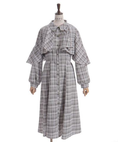 Cape Style Frill Dress