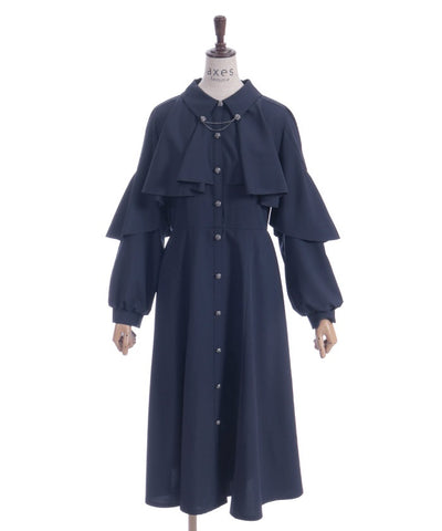Cape Style Frill Dress
