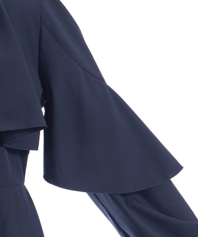 Cape Style Frill Dress